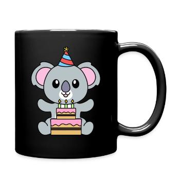 Gâteau d’anniversaire koala fête d’anniversaire mignonne - Mug uni - noir - Droite