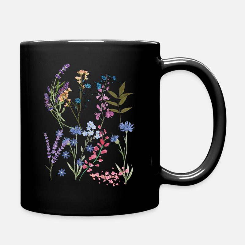 Flower power - Tasse einfarbig - Schwarz