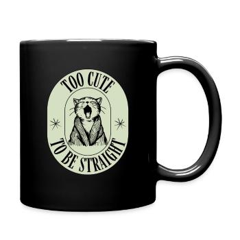 Trop mignon pour être hétéro - Mug uni - noir - Droite
