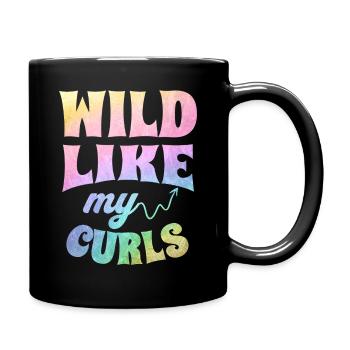 Wild Like My Curls Tie Dye Texture - Full Colour Mug - black - Right