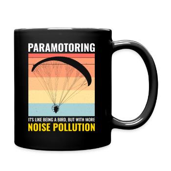 Motorschirmpilot Motorschirm Motorschirm - Tasse einfarbig - Schwarz - Rechts