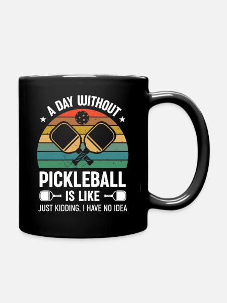Drôle de pickleball disant une journée sans pickleball - Mug uni - noir