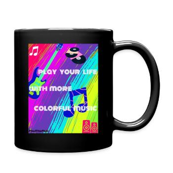 colorful music T-Shirt - Full Colour Mug - black - Right