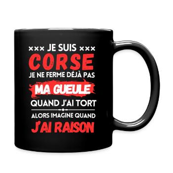 JE SUIS CORSE... - Mug uni - noir - Droite