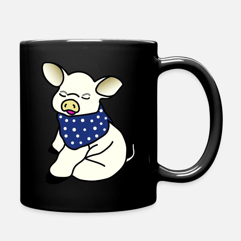 Cochon Kawaii - Mug uni - noir