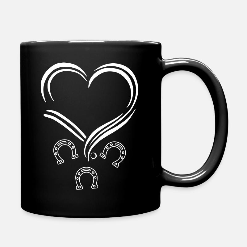 Pferdeliebe - Tasse einfarbig - Schwarz