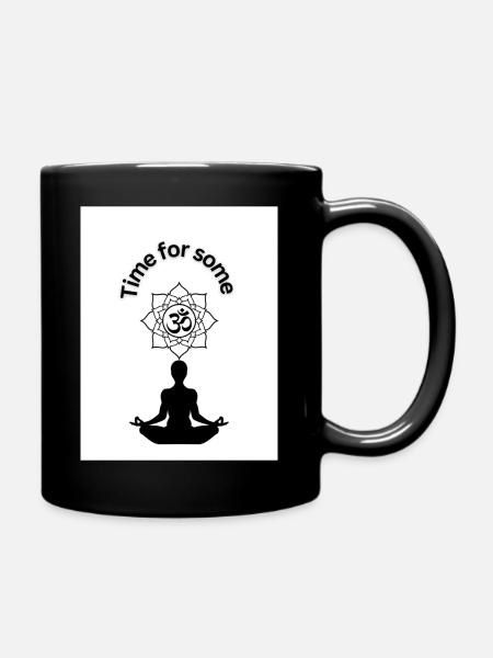 Time for some meditation - Full Colour Mug - black