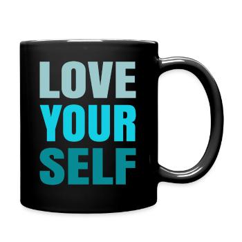 Love Yourself Positive Self Love Apparel - Full Colour Mug - black - Right