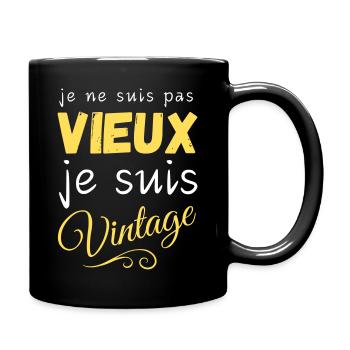 JE NE SUIS PAS VIEUX JE SUIS VINTAGE - Mug uni - noir - Droite