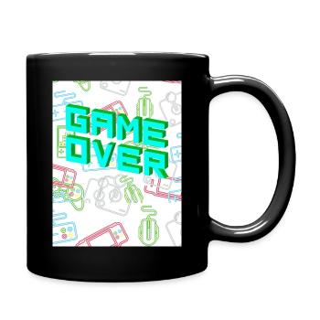 Game over - Tasse einfarbig - Schwarz - Rechts