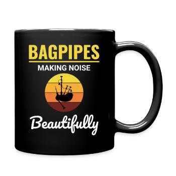 Instrument de joueur de cornemuse Musique écossaise - Mug uni - noir - Droite