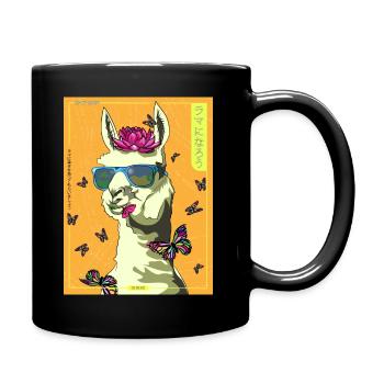 COOLLLAMAorange 01 - Mug uni - noir - Droite