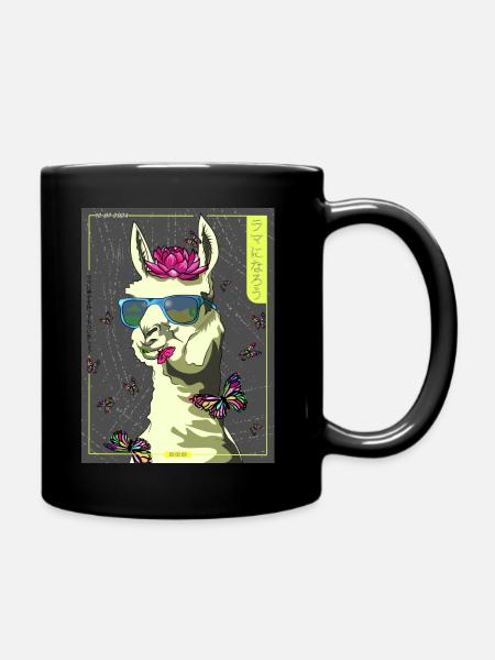 COOLLLAMAgray 01 - Mug uni - noir