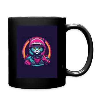 MEOW 1 - Tasse einfarbig - Schwarz - Rechts