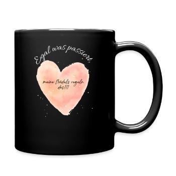 Egal was passiert, meine Mädels regeln das - Tasse einfarbig - Schwarz - Rechts