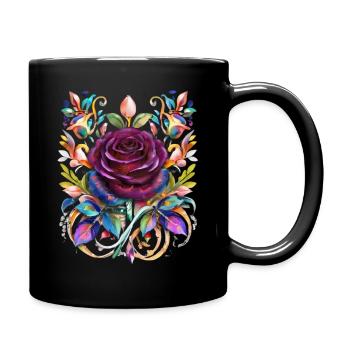 Liebe - Tasse einfarbig - Schwarz - Rechts