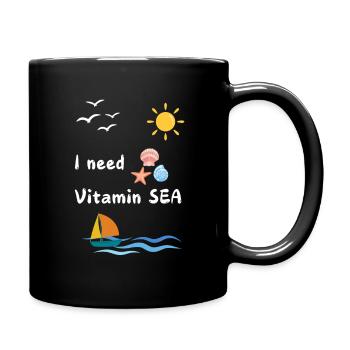 I need Vitamin SEA - Tasse einfarbig - Schwarz - Rechts