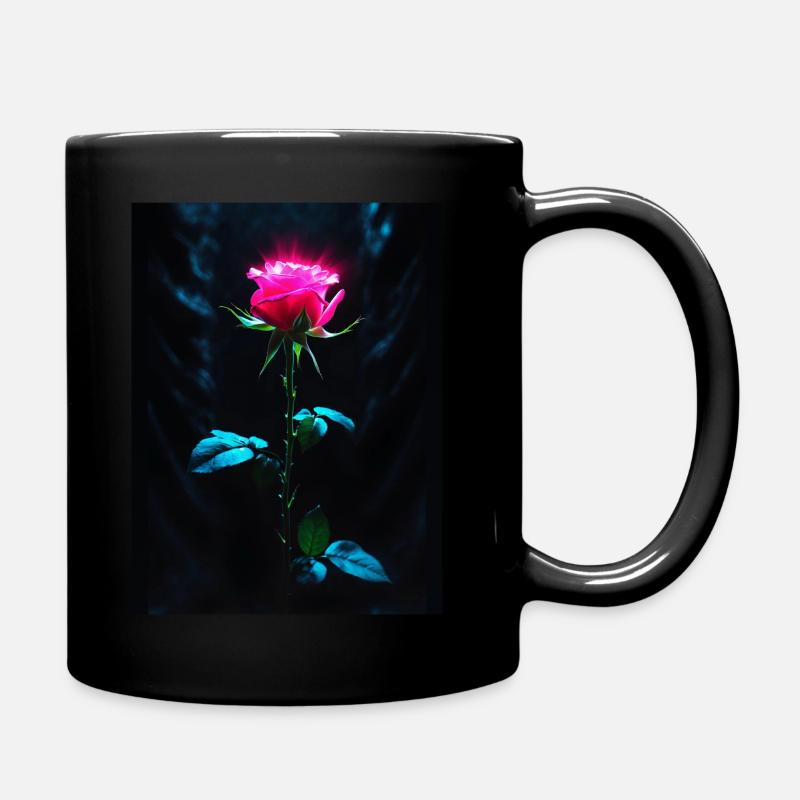 Rose - Full Colour Mug - black