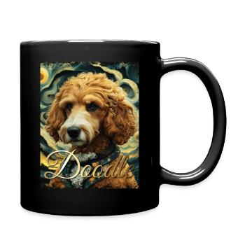 Doodle doré - Mug uni - noir - Droite