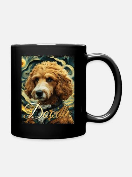 Doodle doré - Mug uni - noir