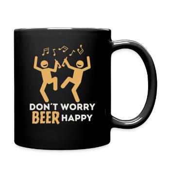 Don ́t Worry Beer Happy Beer Beer Drinker (1) - Full Colour Mug - black - Right