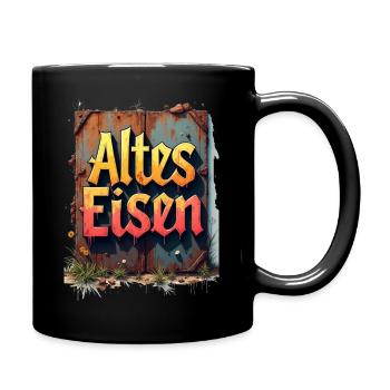 Altes Eisen - Tasse einfarbig - Schwarz - Rechts