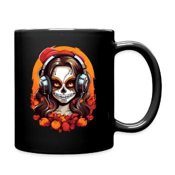 L’automne bat la fille du crâne - Mug uni - noir - Droite