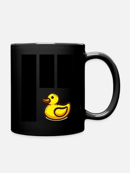 T-shirt avec caneton et drapeau des États-Unis - Mug uni - noir