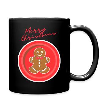 Merry Christmas - Tasse einfarbig - Schwarz - Rechts