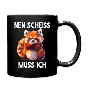 Red Panda Cat Bear Red Panda Nen merde doit - Mug uni - noir - Droite
