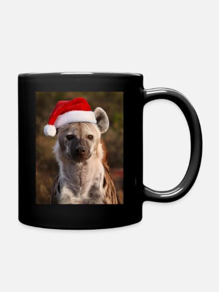 Hyène de Noël - Mug uni - noir