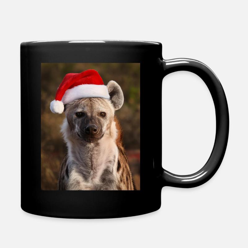 Christmas hyena - Full Colour Mug - black