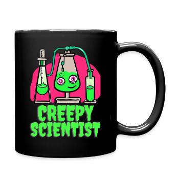 Gruselige Wissenschaft - Tasse einfarbig - Schwarz - Rechts