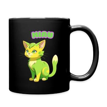 Miau - Tasse einfarbig - Schwarz - Rechts