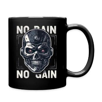 PAS DE DOULEUR - PAS DE GAIN - CYBORG - ROBOT - Mug uni - noir - Droite