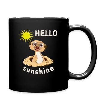 HELLO sunshine - Tasse einfarbig - Schwarz - Rechts