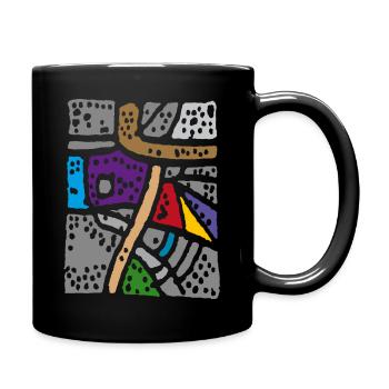 Couleurs Abstrait - Tapis - Mug uni - noir - Droite