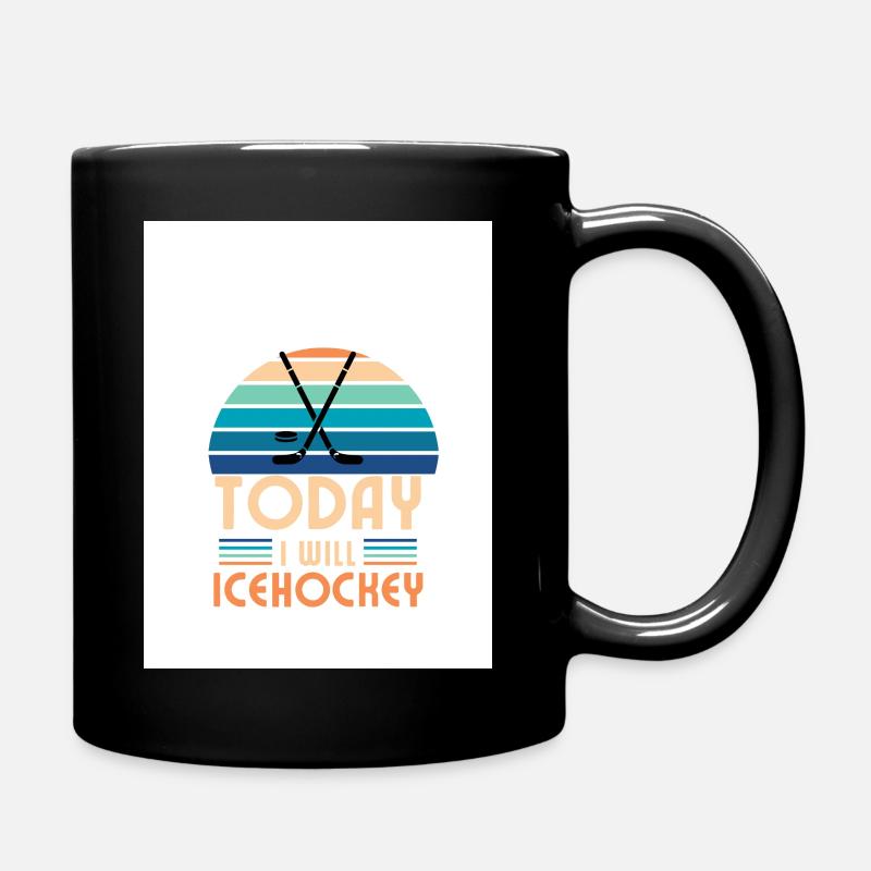 ICEHOCKEY Sport Logo Spruch - Tasse einfarbig - Schwarz