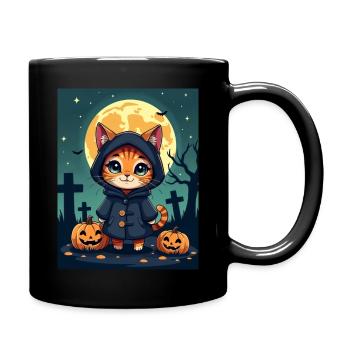 Cute halloween Cat - Mug uni - noir - Droite