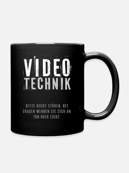 Videotechniker-Shirt für Konzert und Show - Tasse einfarbig - Schwarz