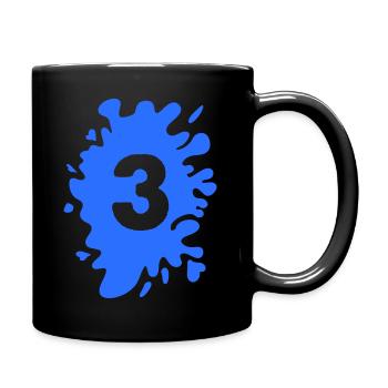 Klecks 3 - Tasse einfarbig - Schwarz - Rechts