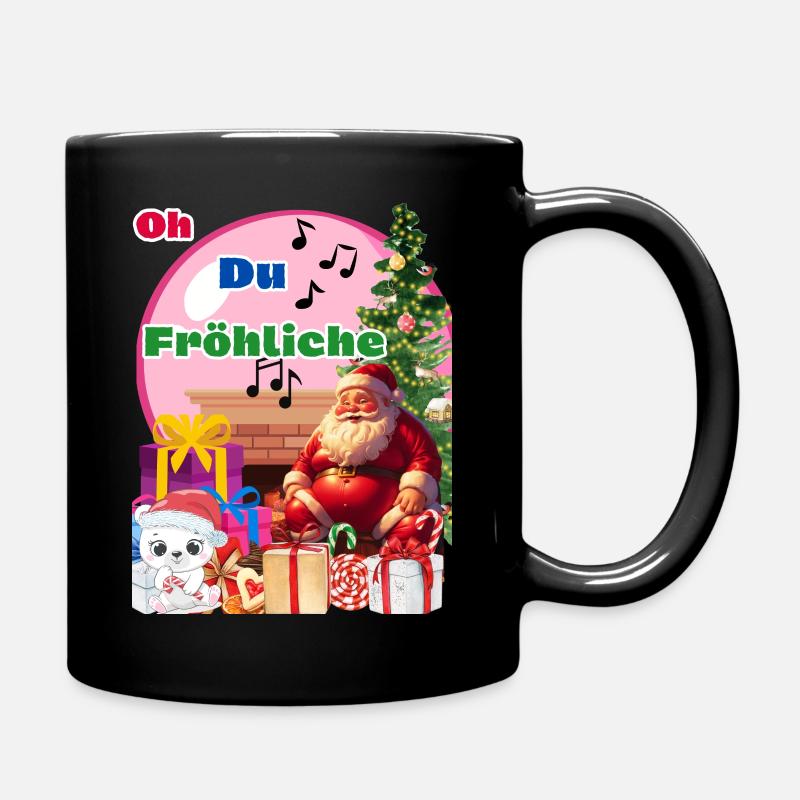 Oh Du Fröhliche (Weihnachtszeit) - Tasse einfarbig - Schwarz