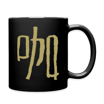 Café (en japonais) - Mug uni - noir - Droite