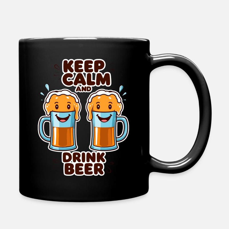 Lustige Bierkrüge - Tasse einfarbig - Schwarz
