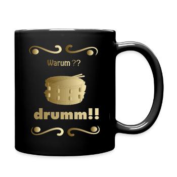 Drummer - Tasse einfarbig - Schwarz - Rechts