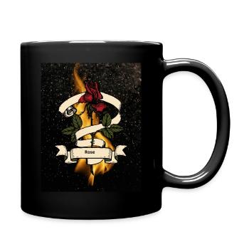 Rose - Mug uni - noir - Droite