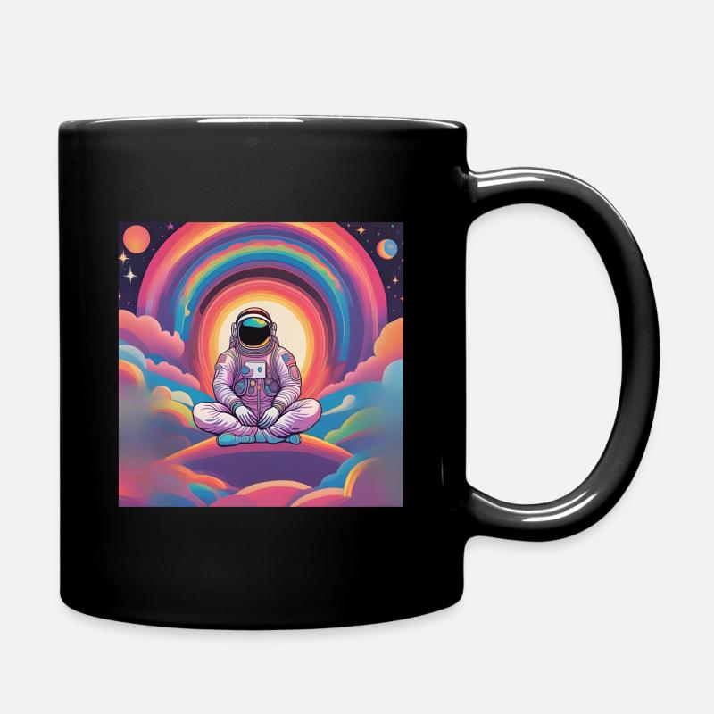 Astronaute en méditation - Mug uni - noir