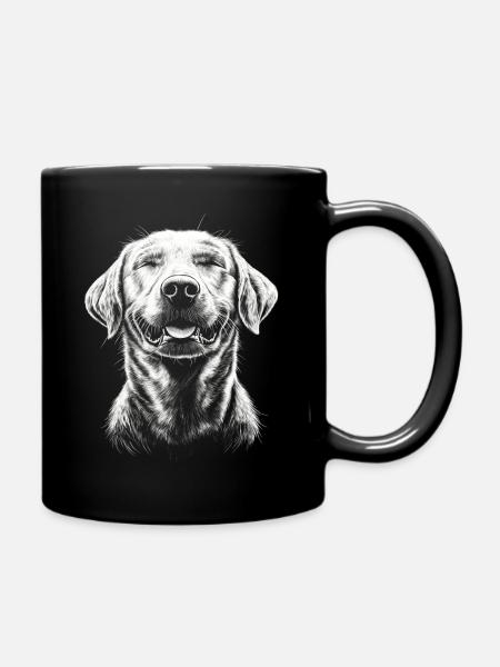 Labrador Portrait Labbi Labrador Retriever Hunde - Tasse einfarbig - Schwarz