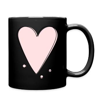 Gamme de cœurs modernes - Mug uni - noir - Droite