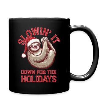 Christams Sloth - Full Colour Mug - black - Right